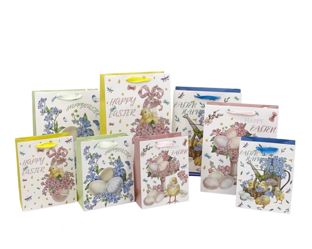 bulk 24 Xlarge Easter Garden Hunt Gift Bag Assort Present 42cm