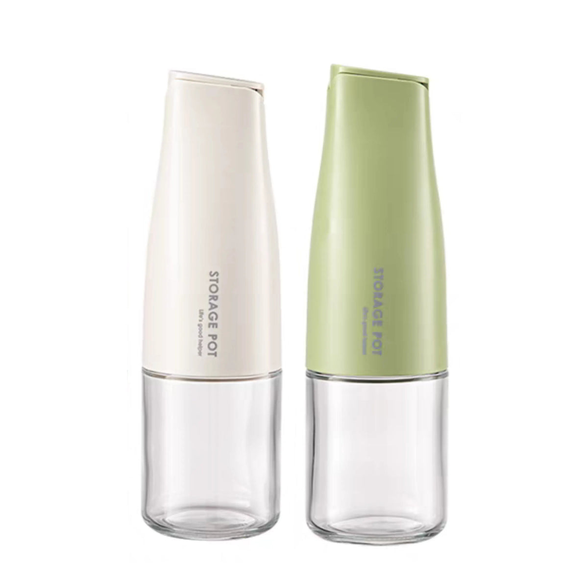 Set 2 Glass Sauce Dispenser 500ml 2 Assort