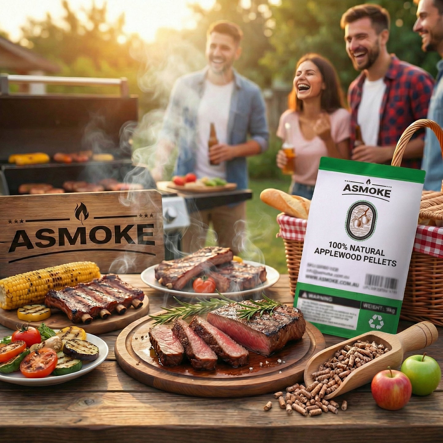 ASMOKE 100% Natural Apple Wood BBQ Smoker Pellets (2.27kg) - Premium Fruit Hardwood for Chicken & Pork - Image 6