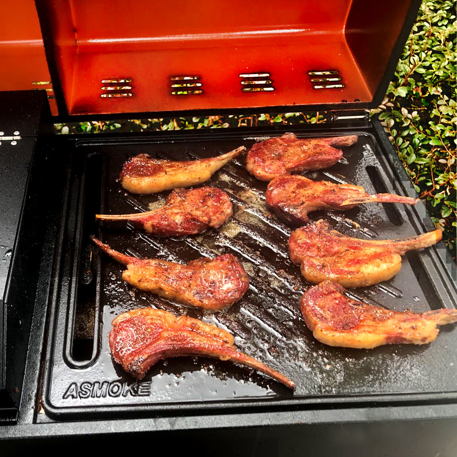 ASMOKE Pre-Seasoned Matte Enamel Cast Iron Reversible Grill/Griddle - Image 6