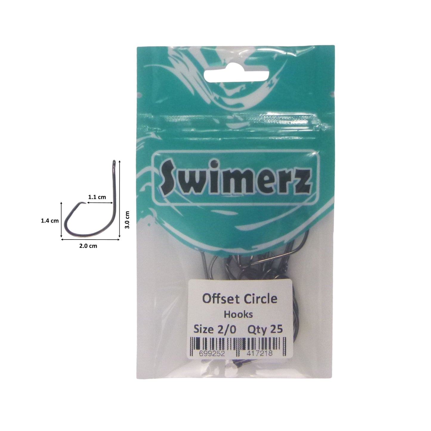 Swimerz 2/0 Offset Circle Hook 25 Pack - Image 3