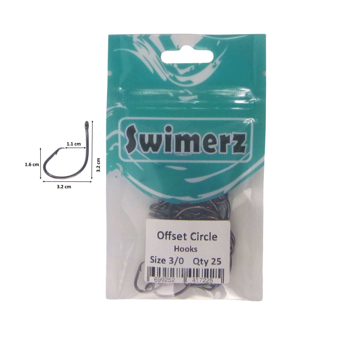 Swimerz 3/0 Offset Circle Hook 25 pack - Image 3
