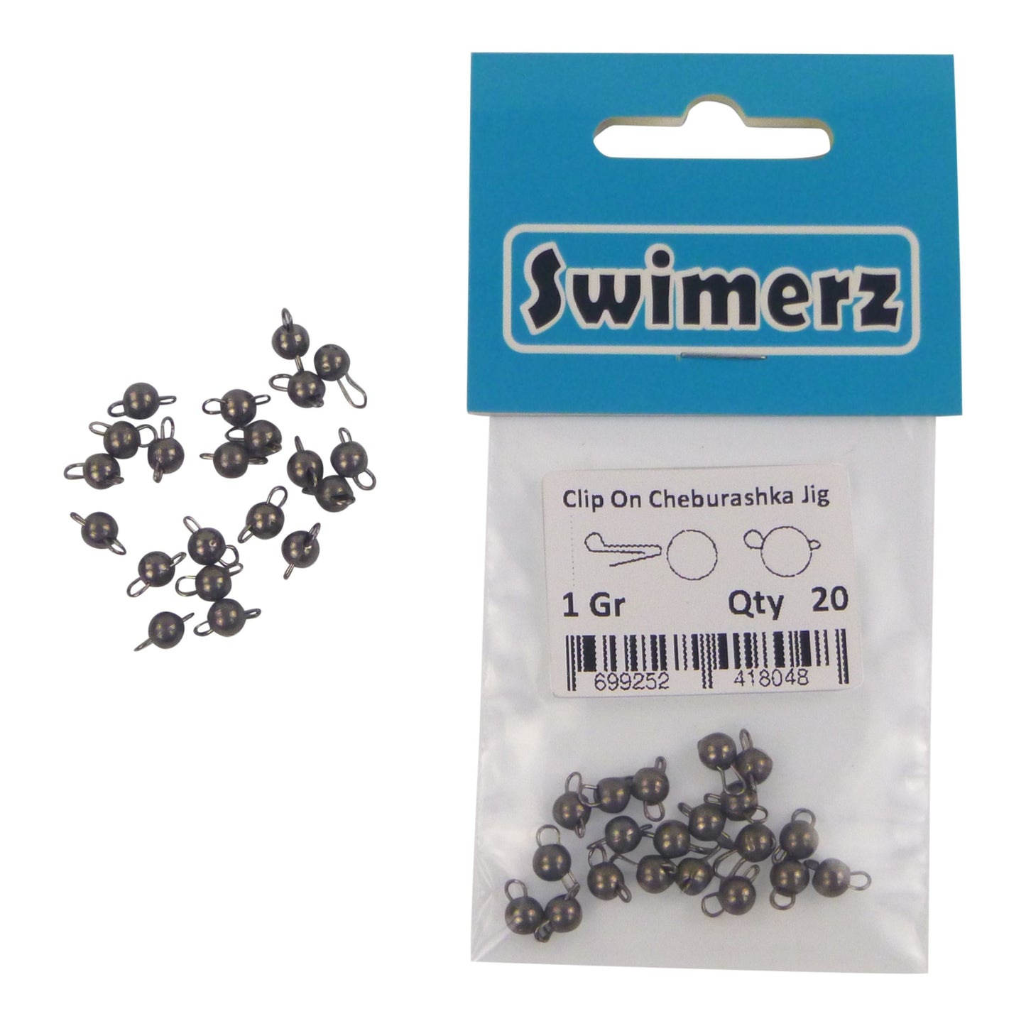 Swimerz 1 Gram Cheburashka Clip-On Jig Head 20 Pack - Image 3