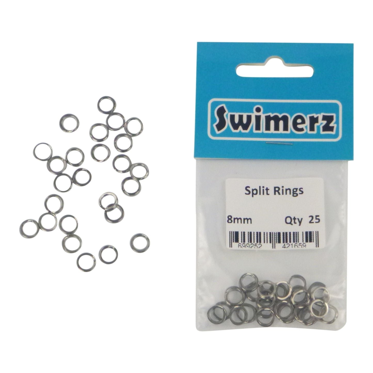 Swimerz 8mm Split Ring Stainless Steel, 25 Pack - Image 2
