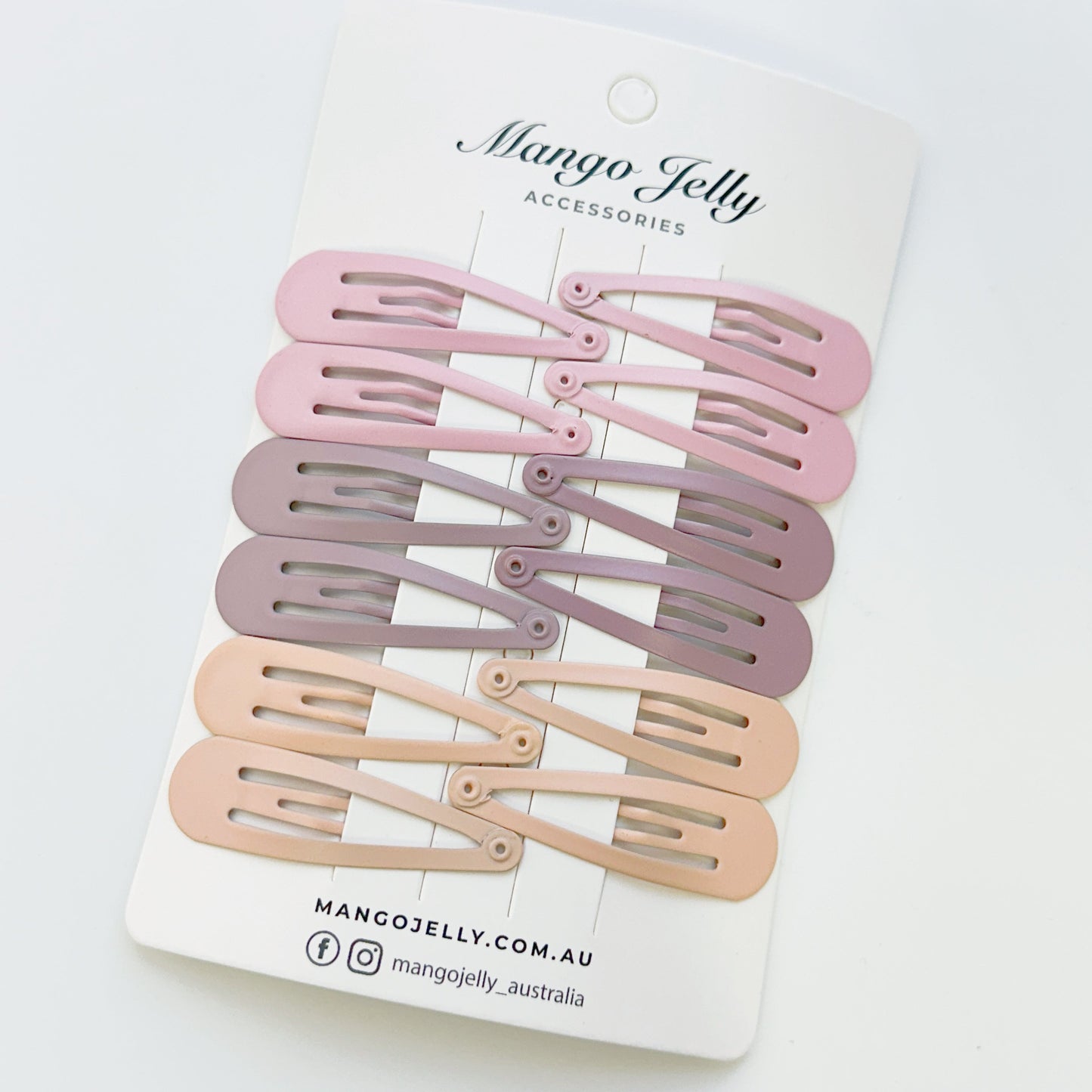 Essential Snap Hair clips - Dusty Pink - 6 Pieces - Image 7