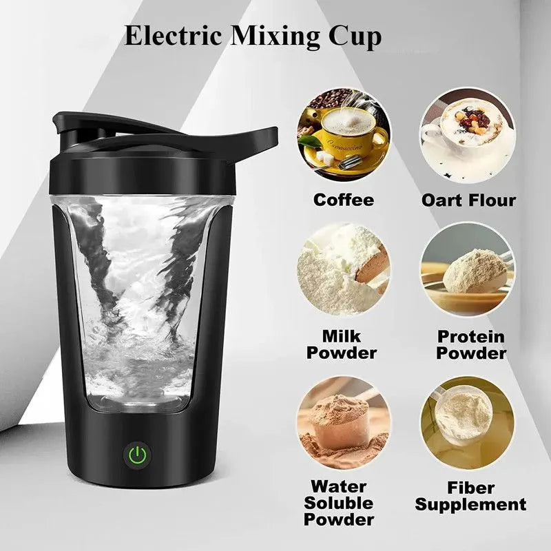 Portable Electric Bottle 450ML Self-Mixing Blender Black - Image 3