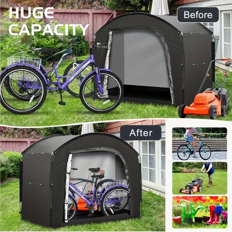 4-Bike Waterproof Outdoor Storage Tent Cover - Image 3