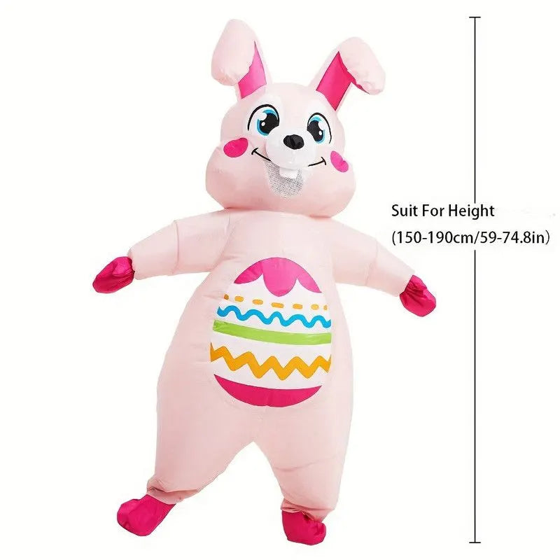 Oversized Inflatable Easter Bunny Costume USB/Battery Powered - Image 6