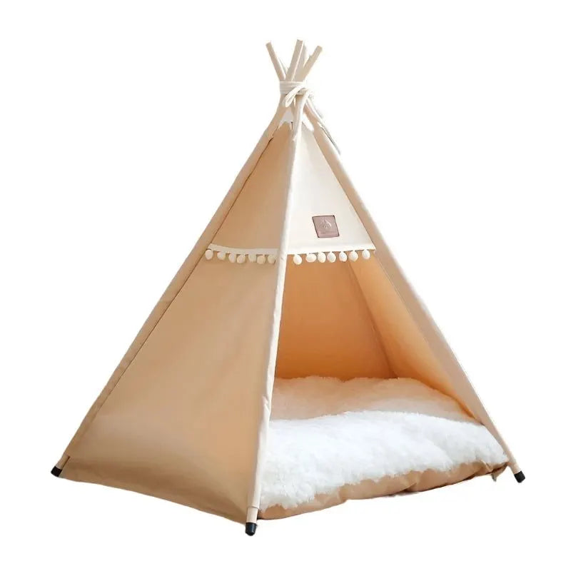 Linen Pet Teepee Bed - Image 3