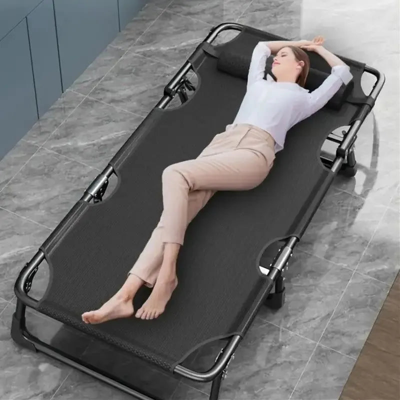 Foldable Oxford Cloth Sun Lounger with Headrest - Image 5