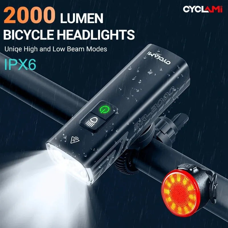 Rechargeable LED Bike Light Set Black - Image 4