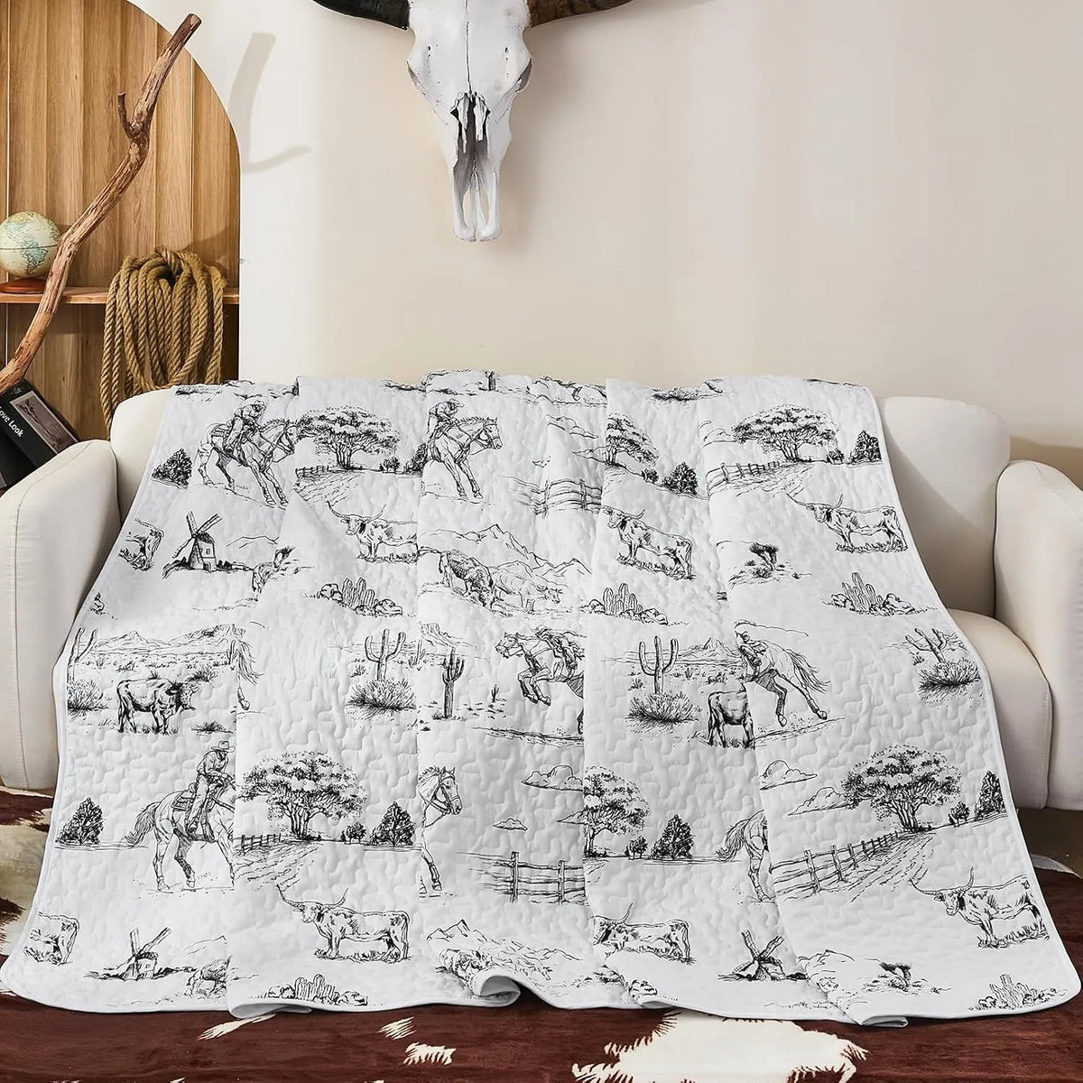 Black Quilted Vista Bedspread Coverlet 3 Piece Set - Image 7