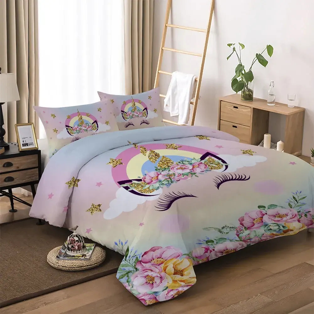 Unicorn Eyes Ophelia Atelier Quilt / Doona / Duvet Cover set - Image 9