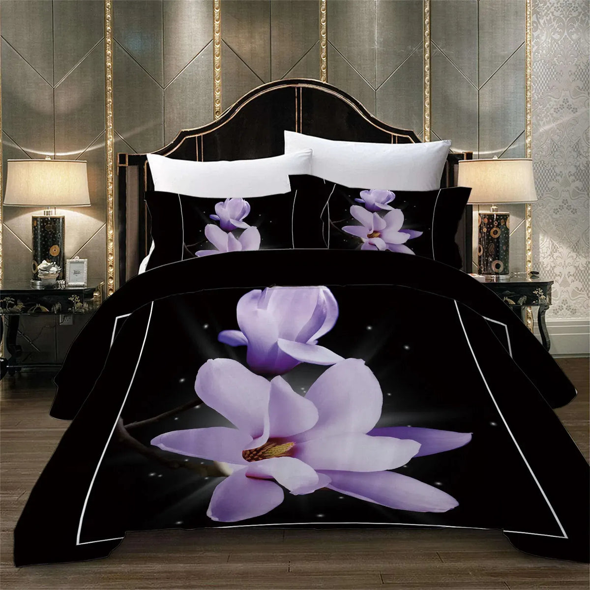 Orchid Calais Charm Quilt / Doona / Duvet Cover set - Image 4