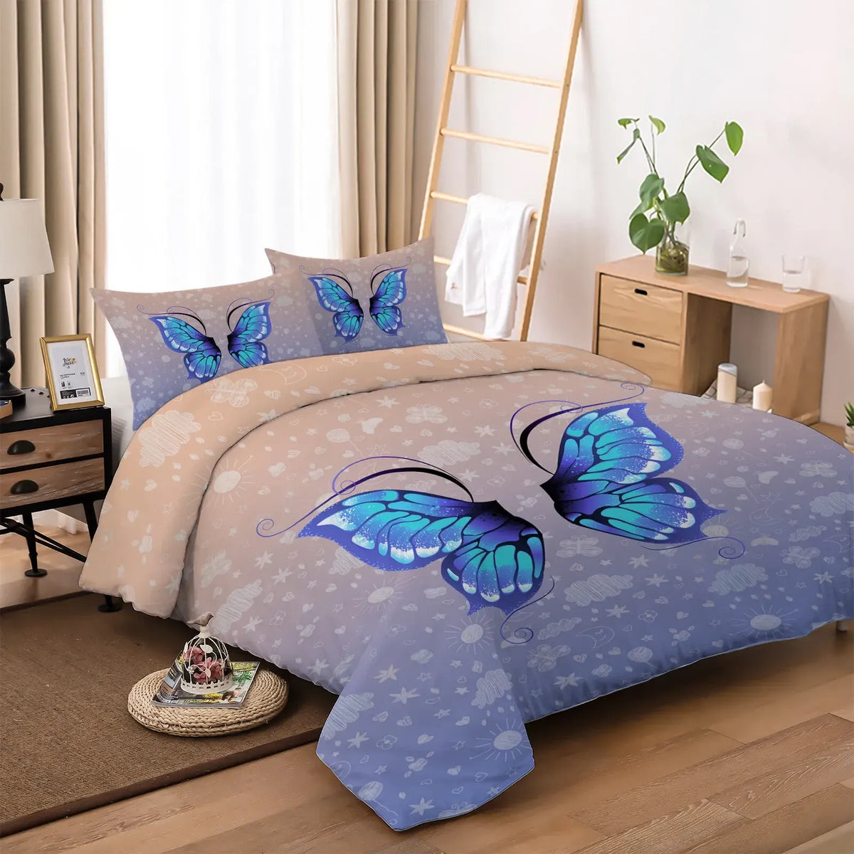 Butterfly Venetian Willow Quilt / Doona / Duvet Cover set - Image 5