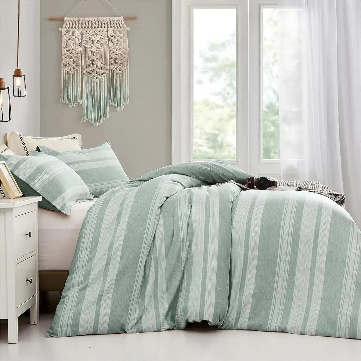 Bohemian Striped Margaux Bloomscape Quilt / Doona / Duvet Cover set - Image 7