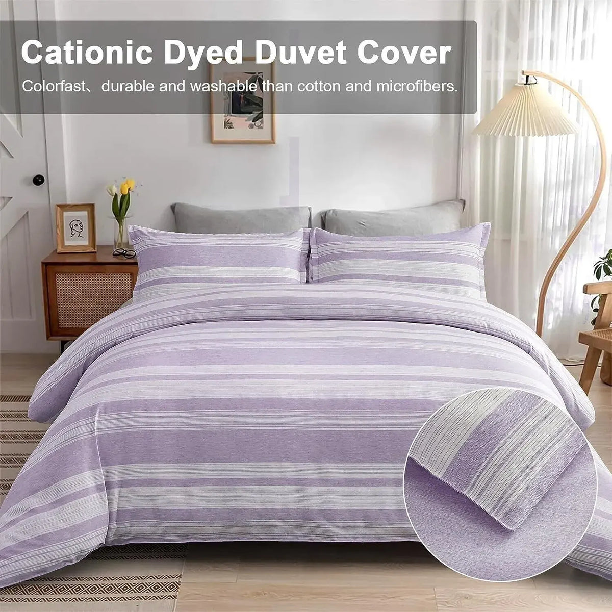 Stripe Sabine Heritage Quilt / Doona / Duvet Cover set - Image 9
