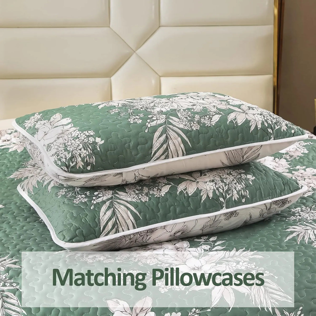Sophisticated Quilted Coverlet and Pillowcases Set: Elevate Your Bedroom Decor - Queen size - Image 5