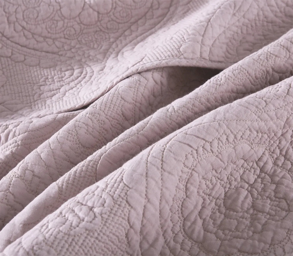 100% Cotton Embossed Lavender Bloom Haven Coverlet Bedspread Set - Image 6