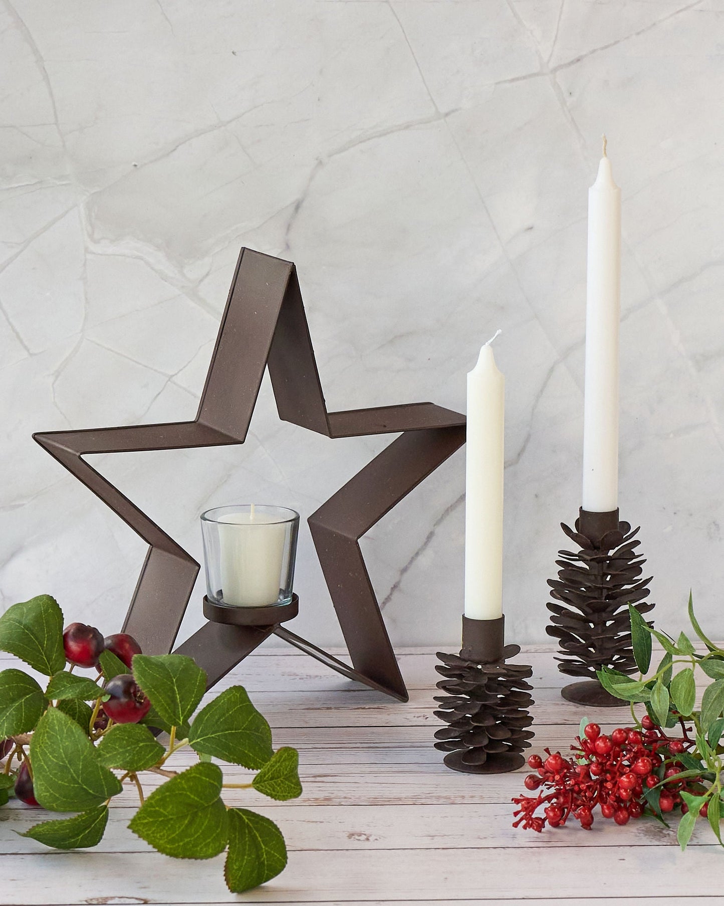 casa-verde-shaker-star-with-votive-rust-29-x-5-x-27cm - Image 3