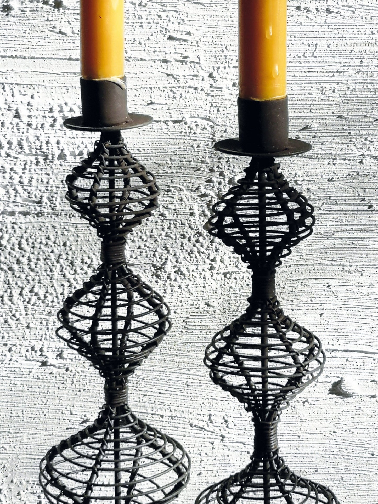 casa-verde-wire-candlestick-dakar-antique-rust-30cm - Image 3