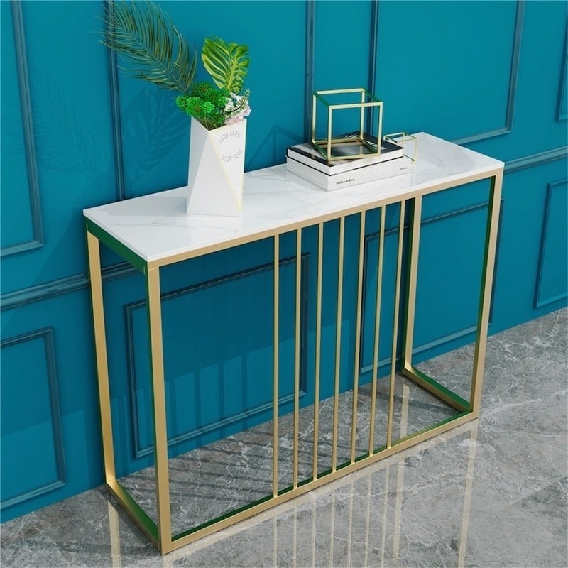 Golden Console Table for Hallway Entryway - Image 5