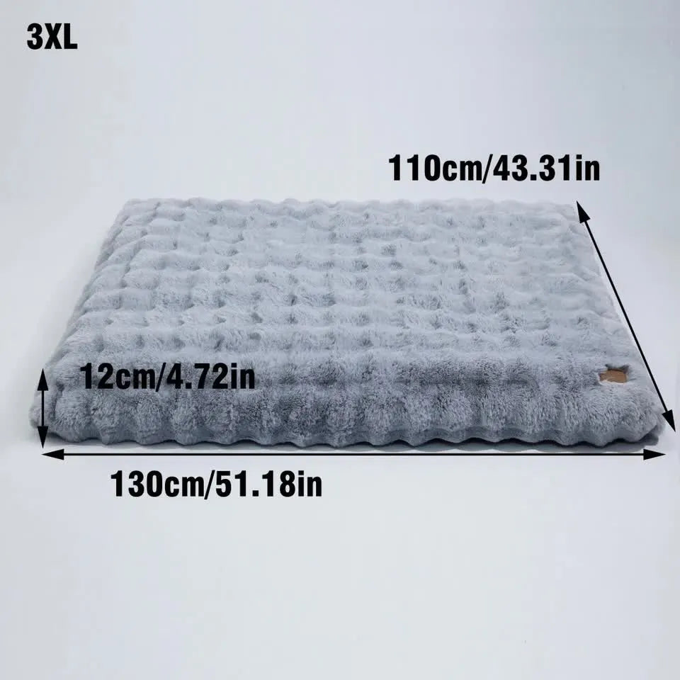 Plush Pet Bed with Non Slip Base and Removable Cover - Image 3