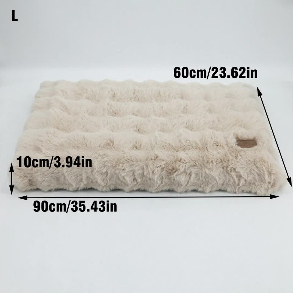 Plush Pet Bed with Non Slip Base and Removable Cover - Image 3