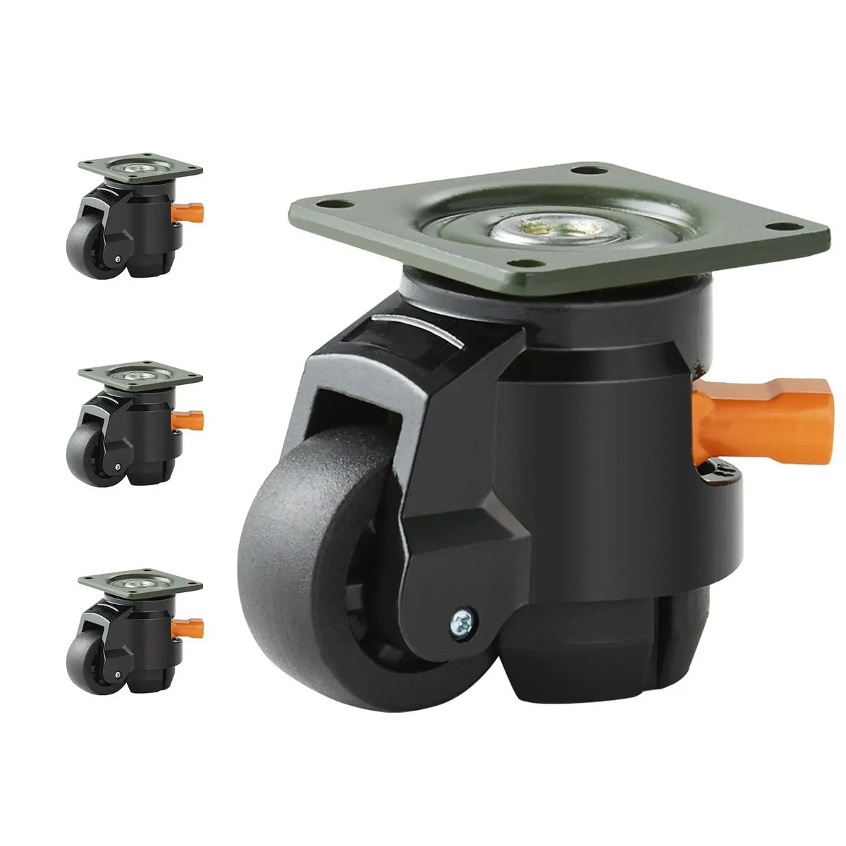Leveling Casters, Set of 4, 500 kg Total Load Capacity, 50.8 mm, 360 Degree Swivel Caster Wheels, Machine - Image 5