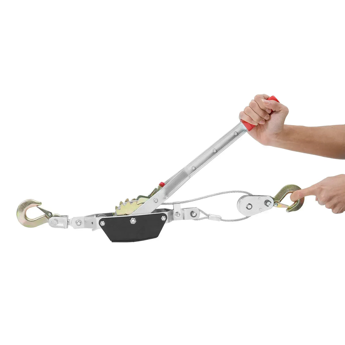 Come Along Winch, 2 Ton (4, 409 lbs) Pulling Capacity, 12 ft Steel Cable, 2 Hooks - Image 4