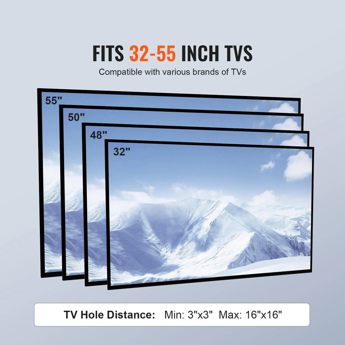 TV Stand Mount, Swivel Universal TV Stand for 32 to 55 inch TVs, Living Room - Image 5