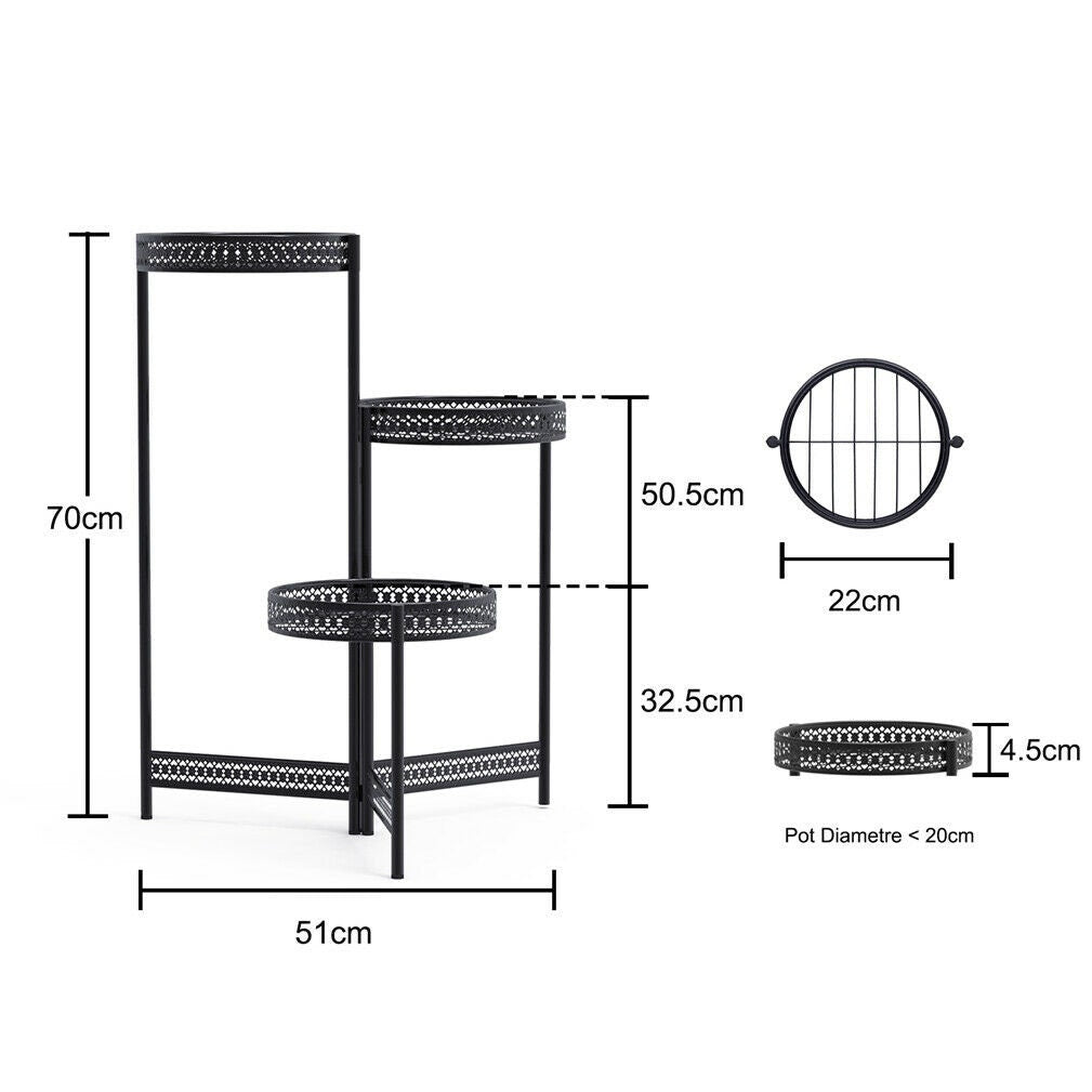 Premium Quality Black Metal Plant Stand - Image 4