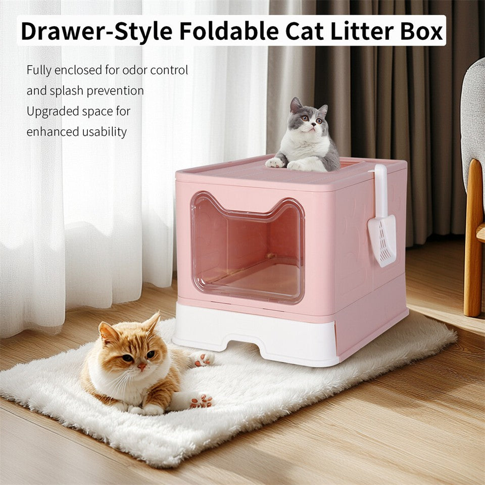 Xxl Large Cat Litter Box Self-Cleaning No Smell Pet Toilet Box With Tray & Scoop - Image 9