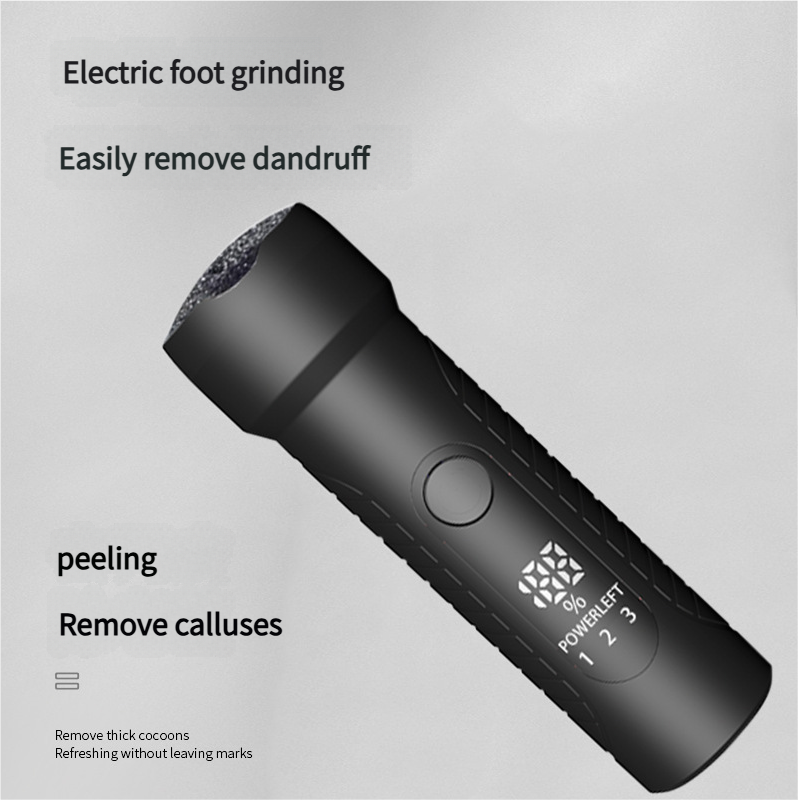 Black Waterproof Electric Foot File with LED Display - Rechargeable Callus Remover - Image 5