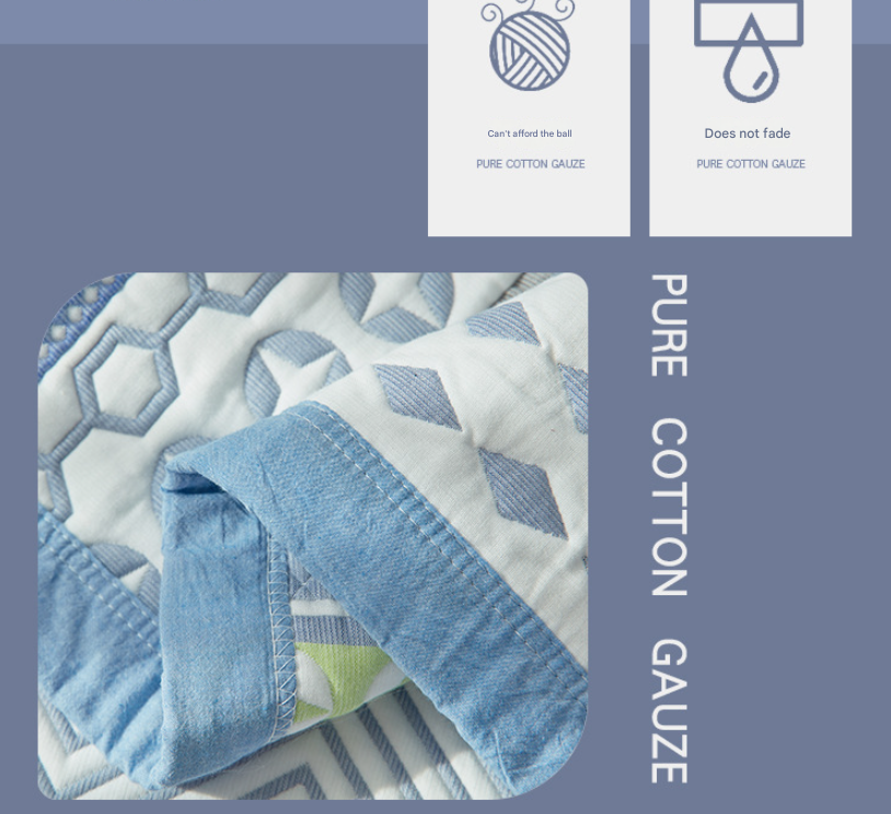 Orange Stallion Premium 6-Layer Cotton Gauze Pillowcase Pair - Ultra Soft & Breathable (56x80cm) - Image 3