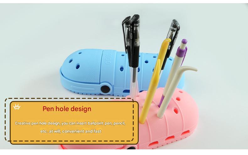 2 - pcs Pink Cute Clog-Shaped Pen Holder for Desk Organization - Image 5