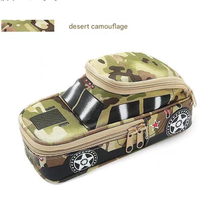 Three-piece camouflage pencil case - school supplies for students - Image 6