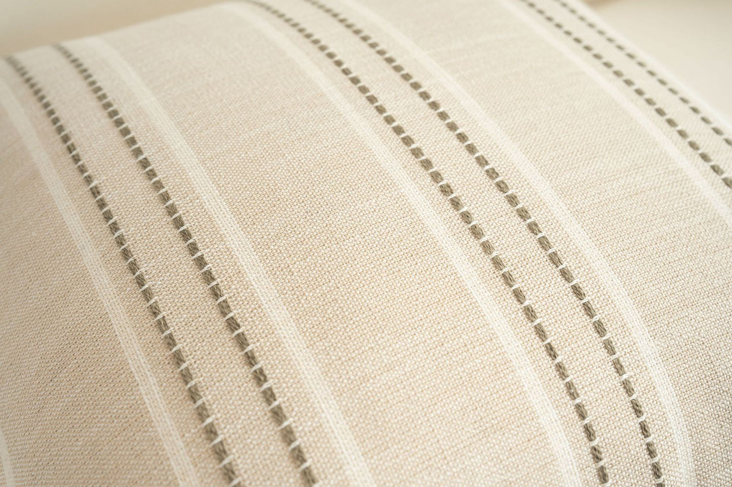 Textured Vertical Striped Pillowcases - Scandinavian Home Decor Accents (Green Stripes Pair - 45x45cm) - Image 3
