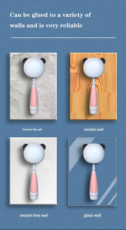 Cute UV Toothbrush Sanitizer Holder - Wall Mounted, Portable for Travel (Black ears bear) - Image 4