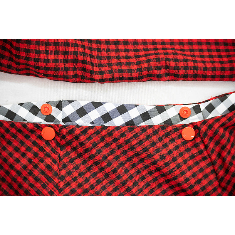 Black and Red Checkered Comfortable Pet Sling Carrier for Small Dogs & Cats - Breathable Cotton Checkered Bag, Hands-Free, Safety Features - Image 6