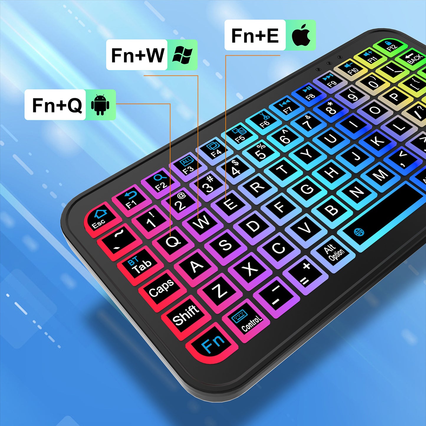 M7 Ultra-Slim Mini Bluetooth Keyboard - Tri-System Portable Wireless Typing for Phone, Tablet & PC - Image 3
