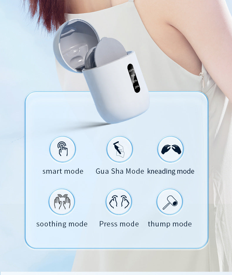 Smart Cervical Spine EMS Massager Sticker with Remote Control & Charging Case - 6 Modes, 16 Strengths(white) - Image 9