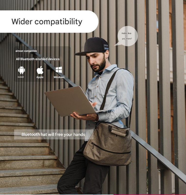 Wireless Bluetooth 5.0 Music Hat - Outdoor Speaker Cap with Mic, Sun Protection & Breathable Fabric(Navy blue) - Image 6