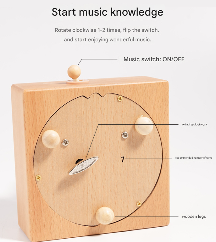 MAOMAO-Music Box (Coffee Moment) Handmade Wooden Ferris Wheel Music Box - Christmas Carousel Hand-Cranked Desktop Decoration - Image 2
