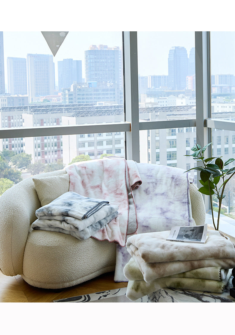 Purple Luxury Mink Velvet Ink Print Blanket - High-Quality Warmth for Your Home(150*200cm) - Image 5
