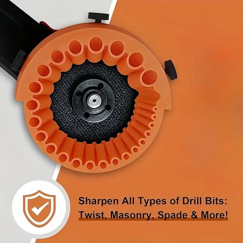 2 PCS Orange Universal Drill Bit Sharpener Attachment - Revive Dull Bits with Your Angle Grinder - Image 4