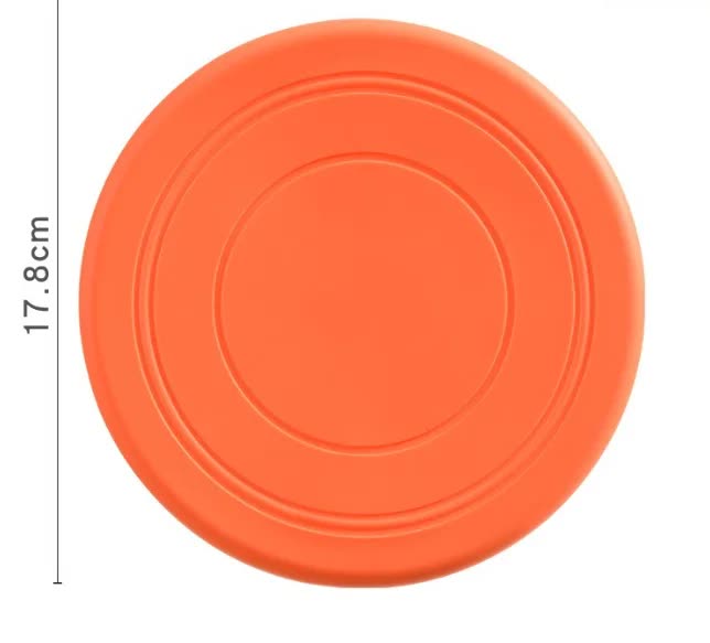 Seven-piece coloured set Soft Flying Disc Dog Toy - Durable & Gentle Rubber Frisbee for Interactive Fetch and Training - Image 4