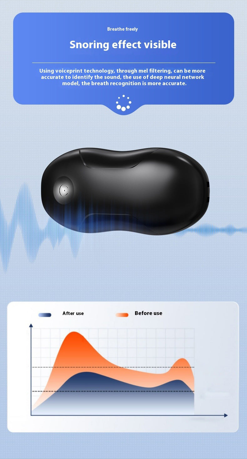 Smart Anti-Snoring Throat Massager - AI-Powered Vibration Sleep Aid, USB-C Rechargeable & Portable(black) - Image 9