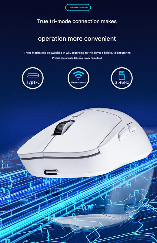 75g Ultra-Lightweight Tri-Mode Wireless Gaming Mouse - 1000Hz Polling Rate, 120-Hour Battery(pink) - Image 5