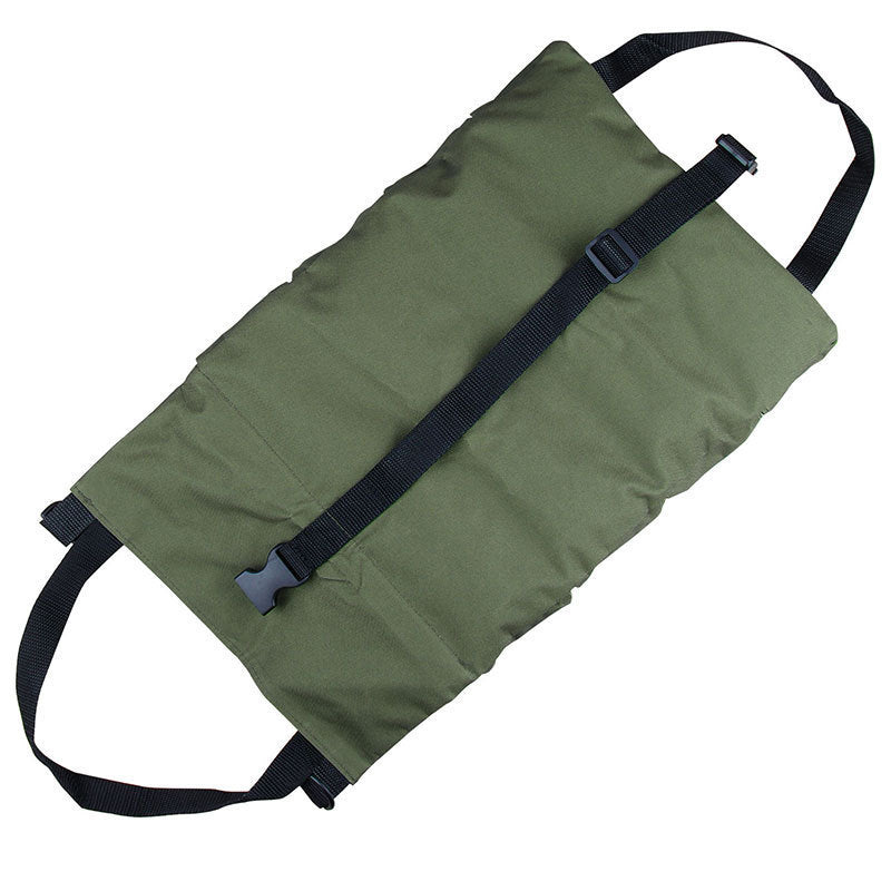Heavy-Duty Canvas Tool Roll Up Bag & Organizer Tote - Multi-Pocket Wrench & Tool Pouch(Green) - Image 6